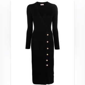 Lipsy london v neck black formal dress